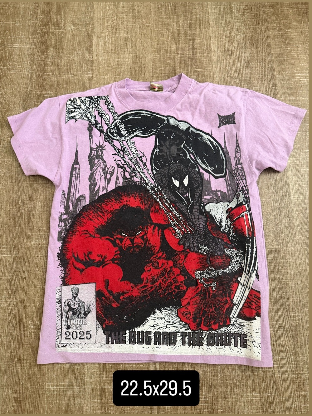Vintagerush vintage rush red hulk men’s large purple tee